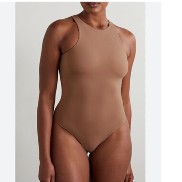 SKIMS FITS EVERYBODY HIGH NECK BODYSUIT Sienna  S small New without tags $60 - Picture 3 of 7